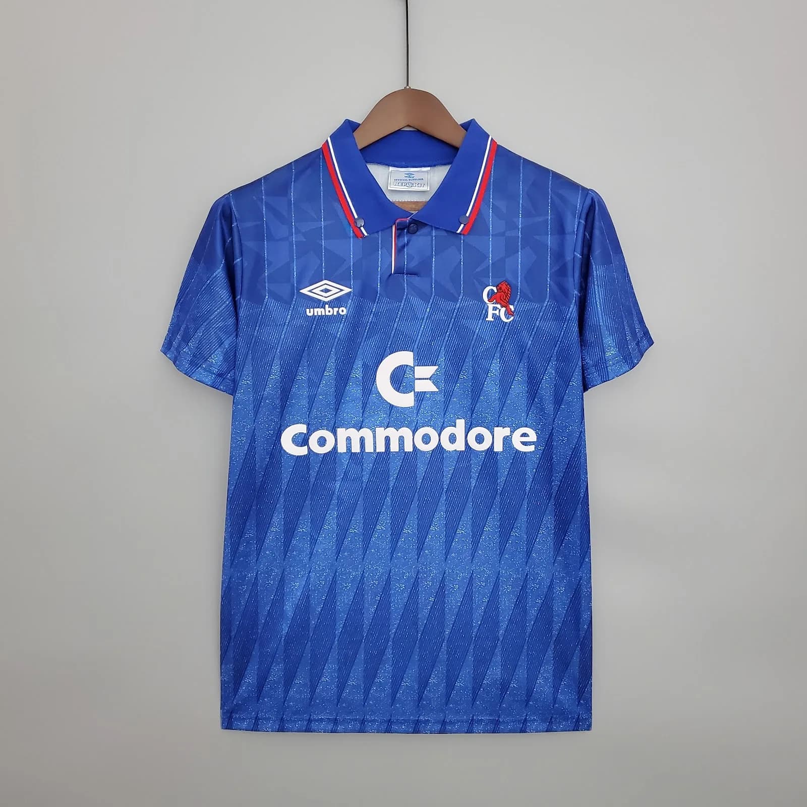 Camiseta Chelsea – Titular Retro con patrocinadores – 1989-91