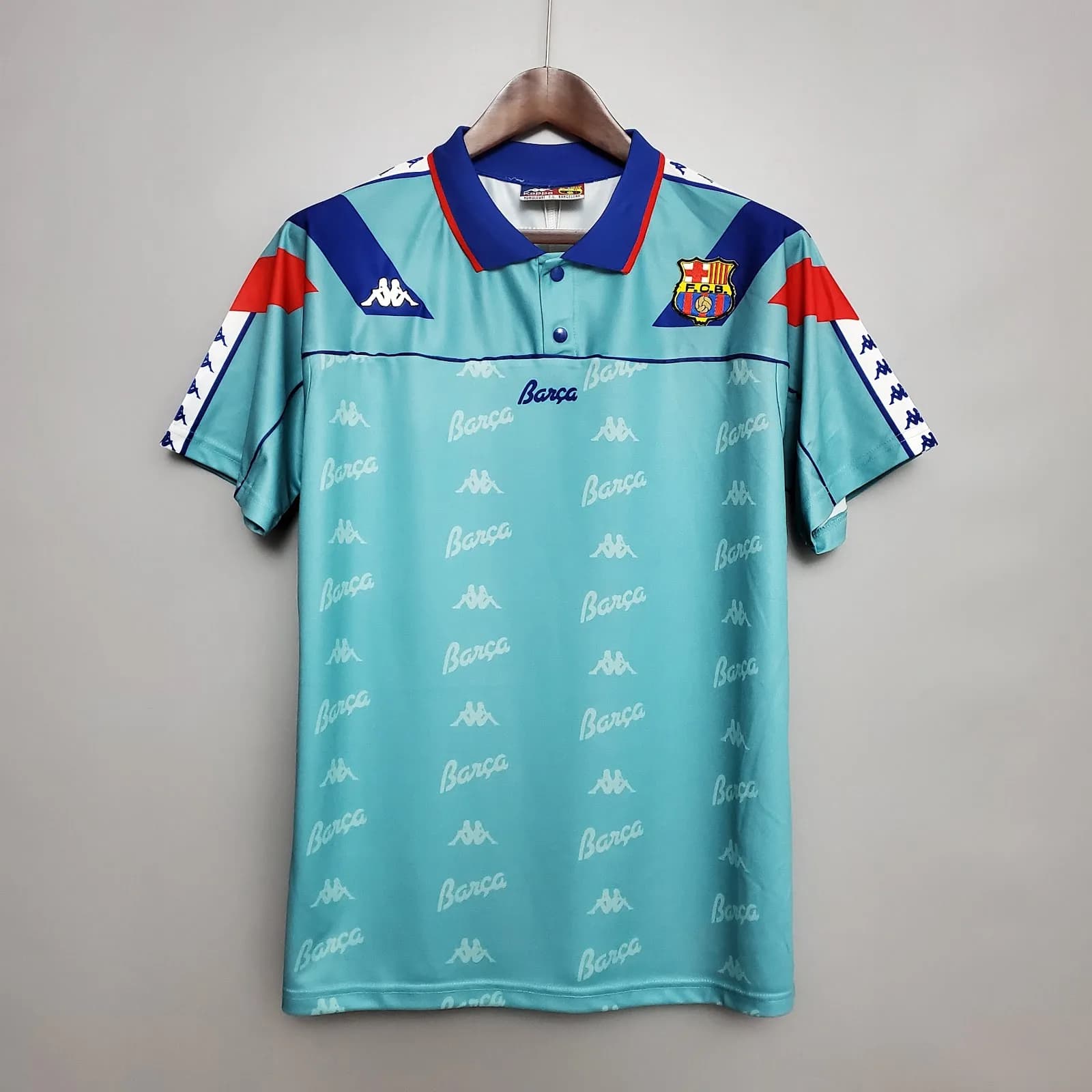 Camiseta Barcelona – Visitante Retro con patrocinadores – 1992-95 – Variante 2