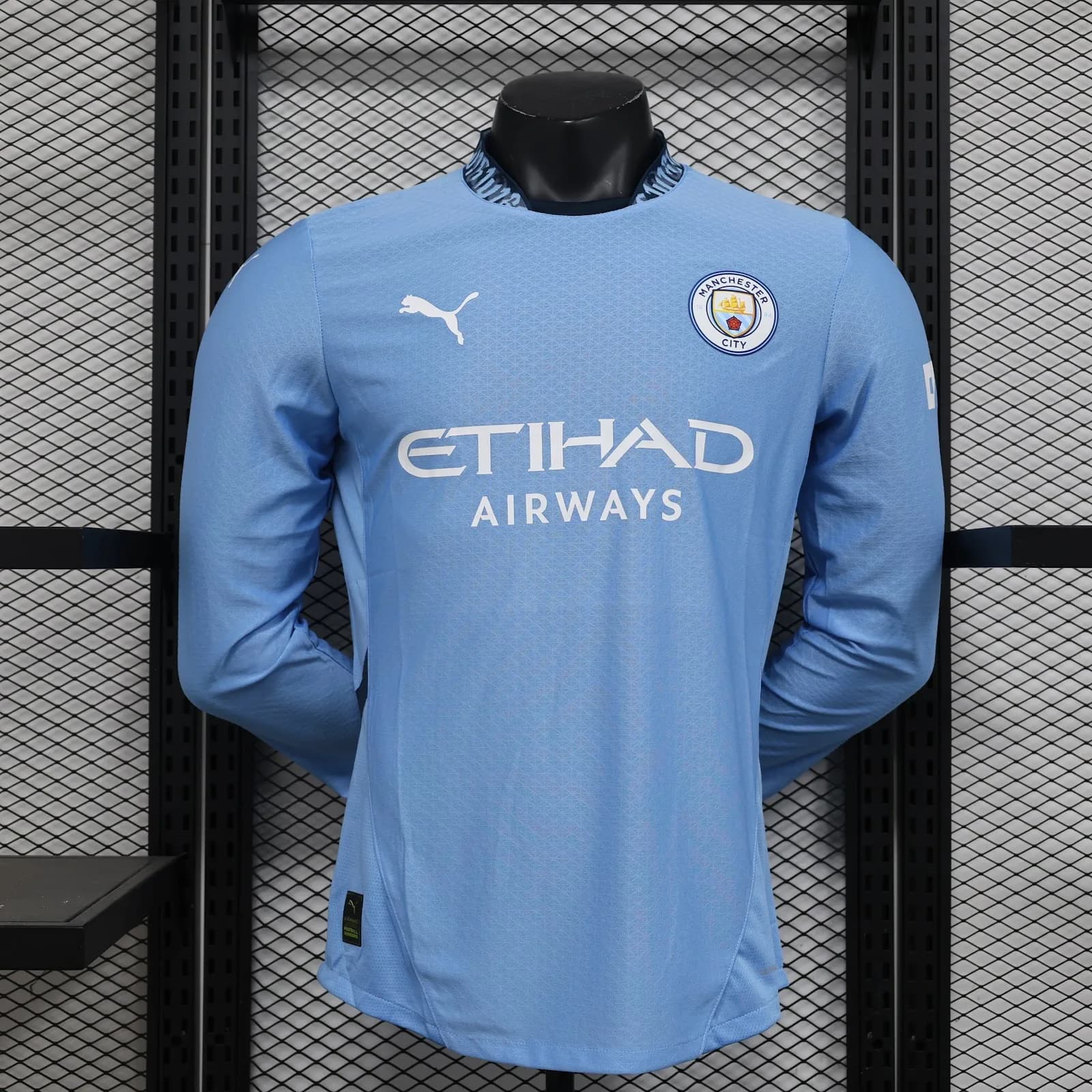 Camiseta Manchester City – Titular versión jugador manga larga – 2024-25