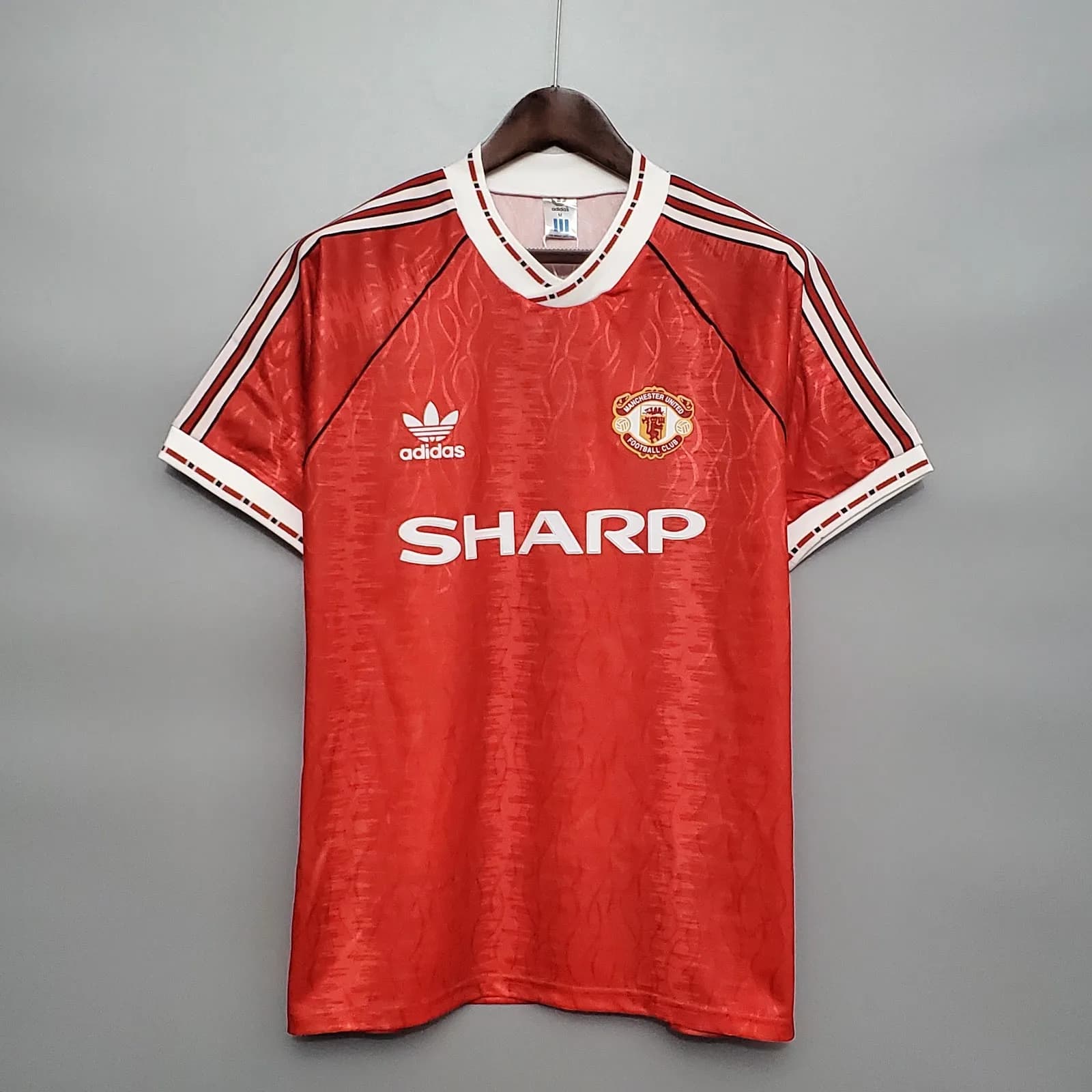 Camiseta Manchester United – Titular manga corta con patrocinadores – 1990-92