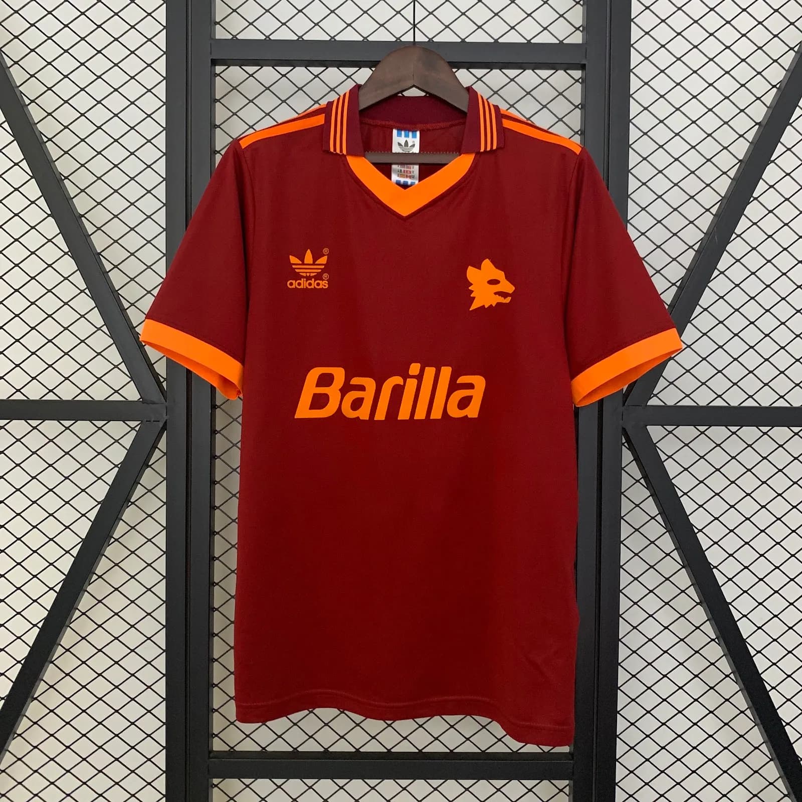 Camiseta Roma – Titular Retro con patrocinadores – 1992-93