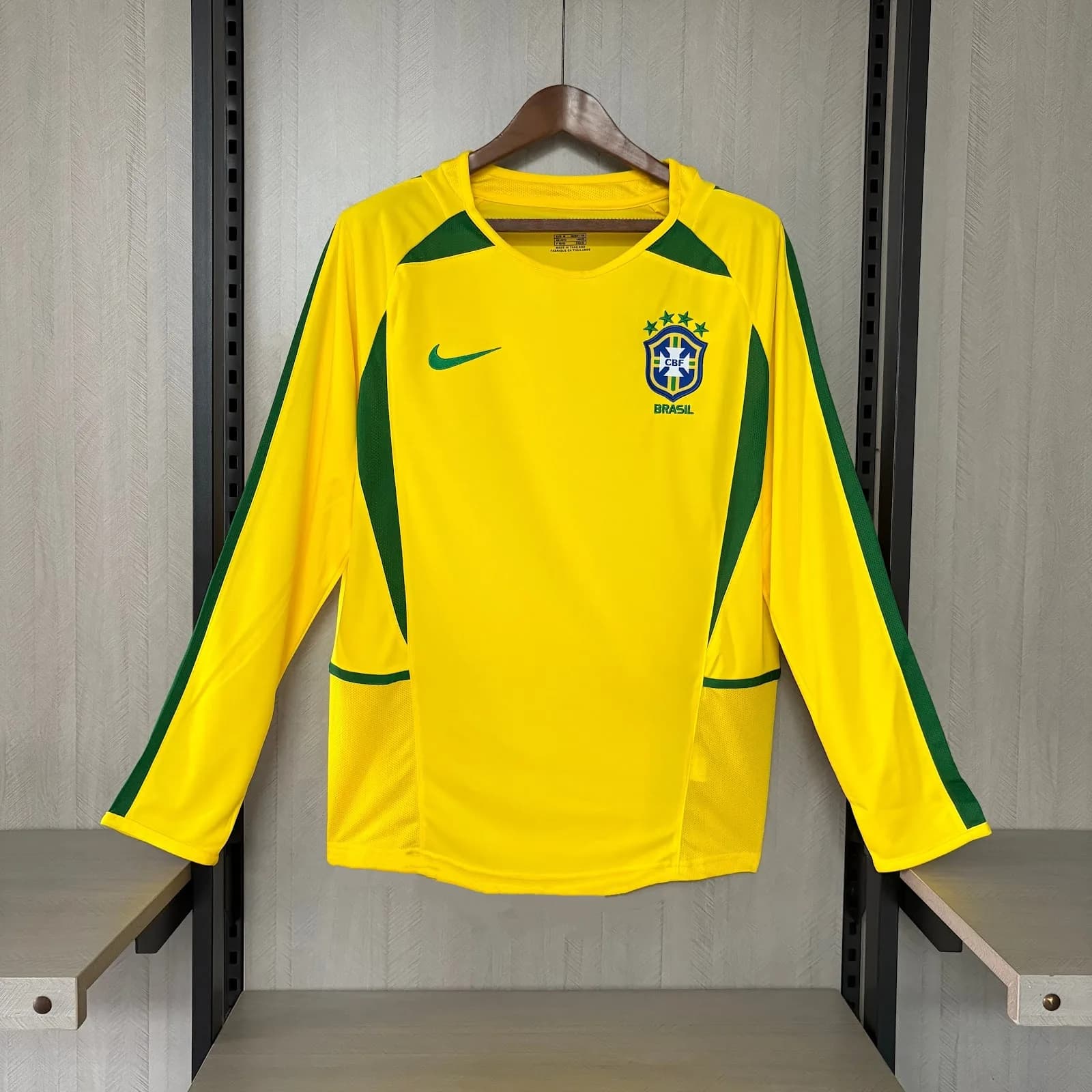 Camiseta Brasil – Titular manga larga Retro – 2002