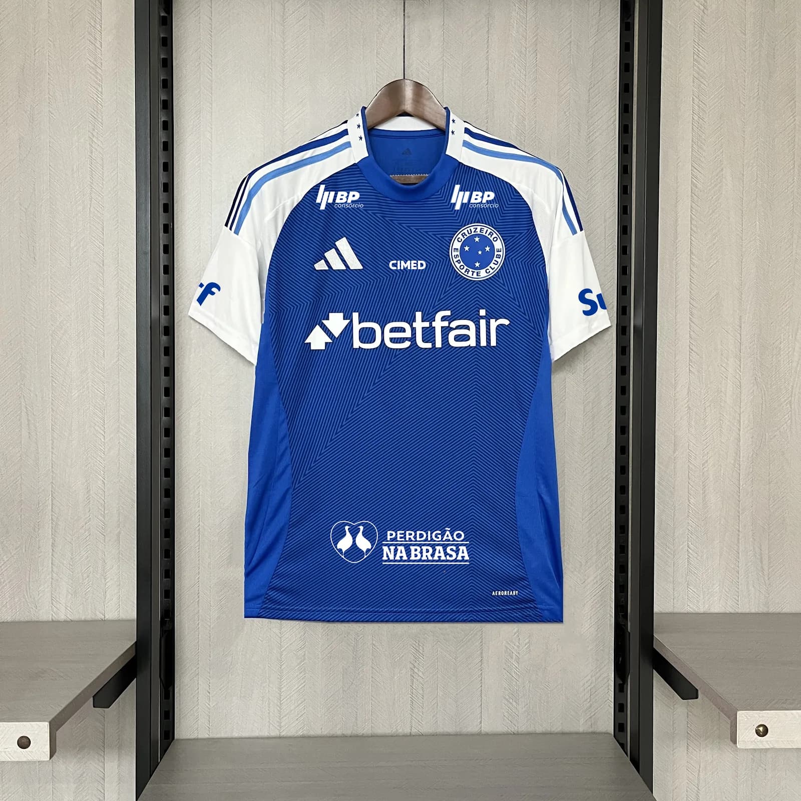 Camiseta Cruzeiro – Titular con patrocinadores – 2025-26