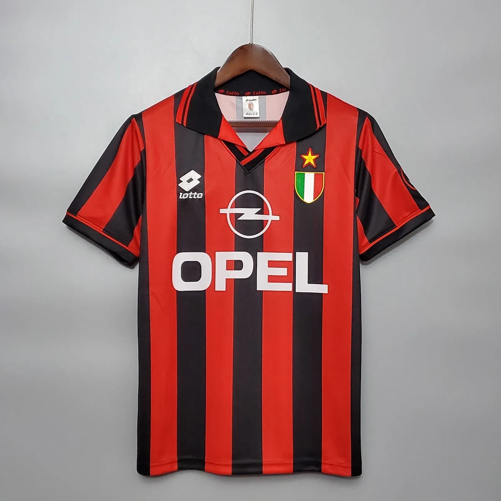 Camiseta Milán – Titular Retro con patrocinadores – 1996-97