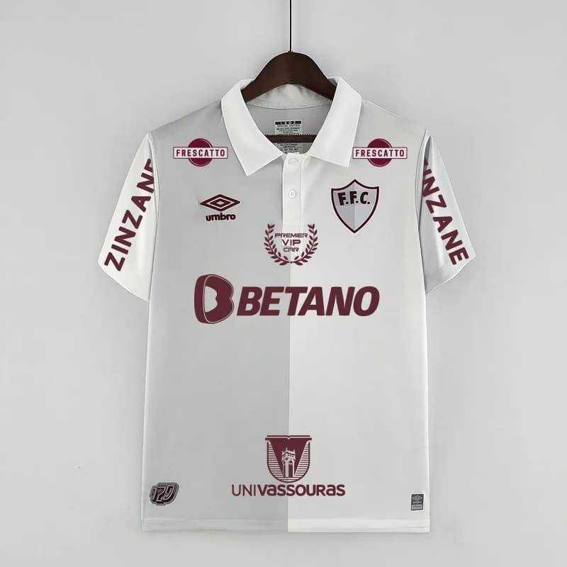 Camiseta Fluminense – Aniversario con patrocinadores blanca gris – 2022