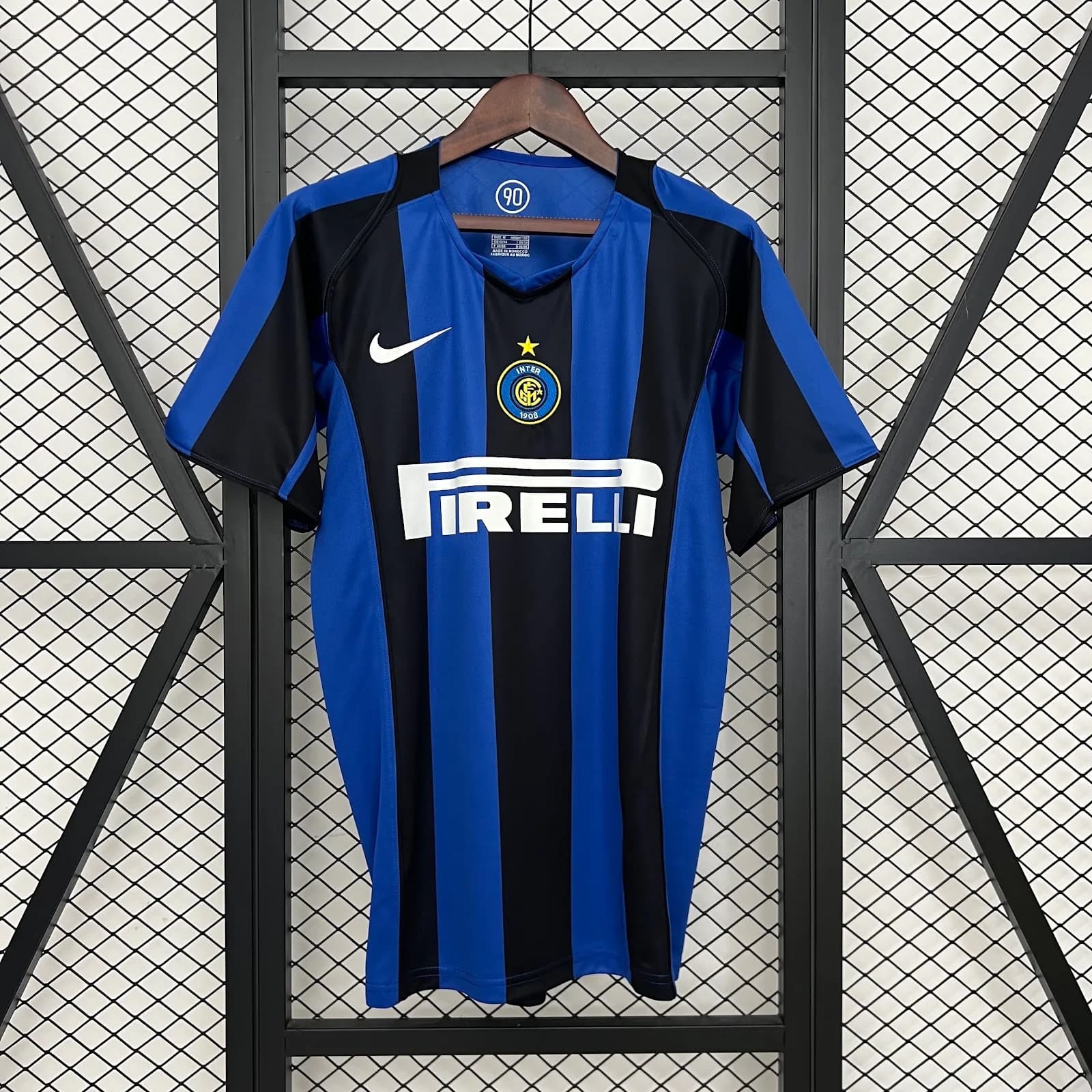 Camiseta Inter de Milán – Titular Retro con patrocinadores – 2004-05