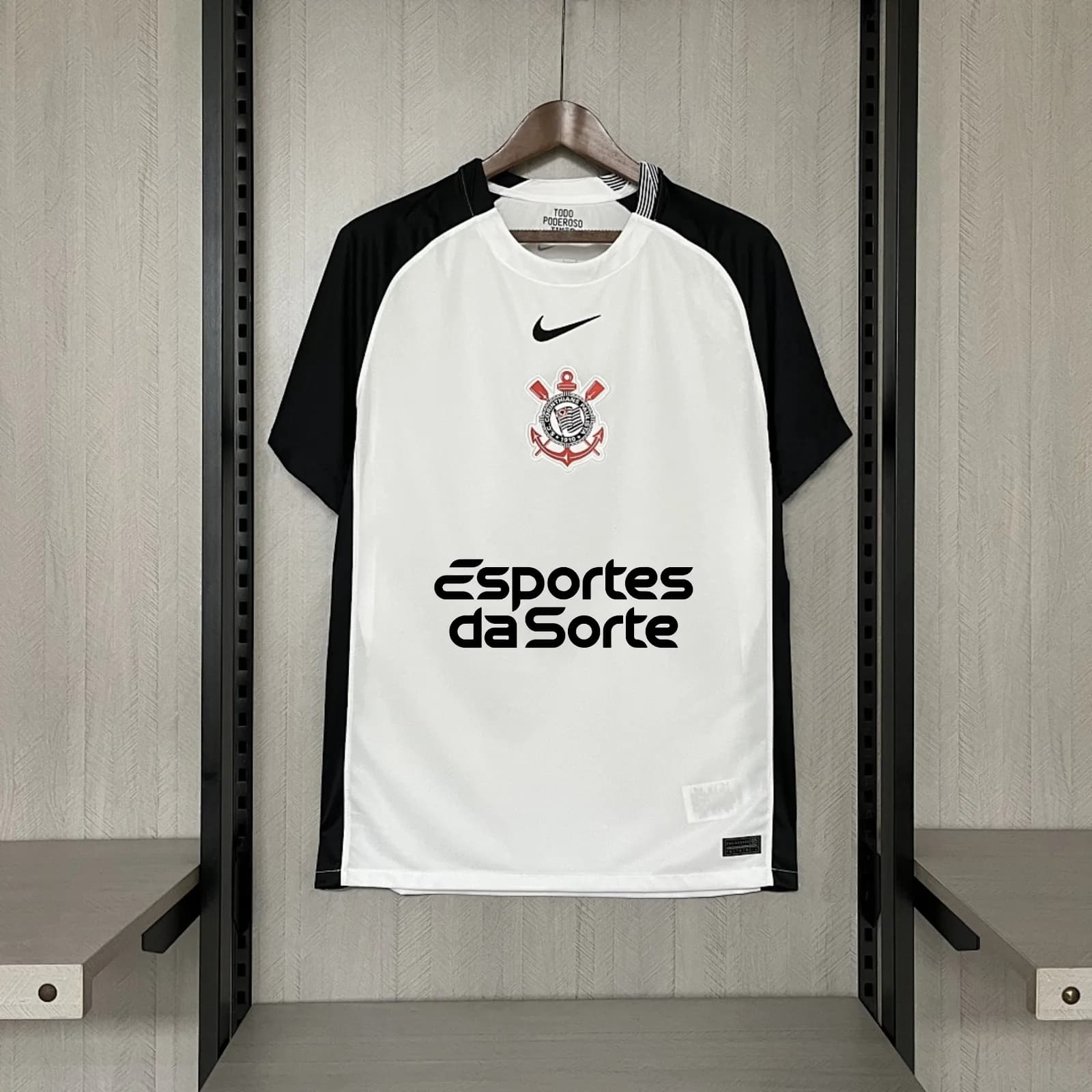Camiseta Corinthians – Titular con patrocinadores – 2025-26