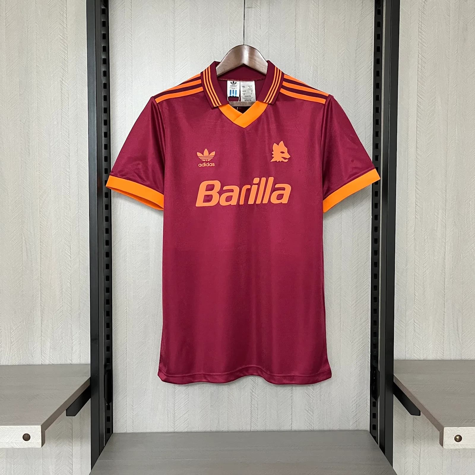Camiseta Roma – Titular Retro con patrocinadores – 1992-94