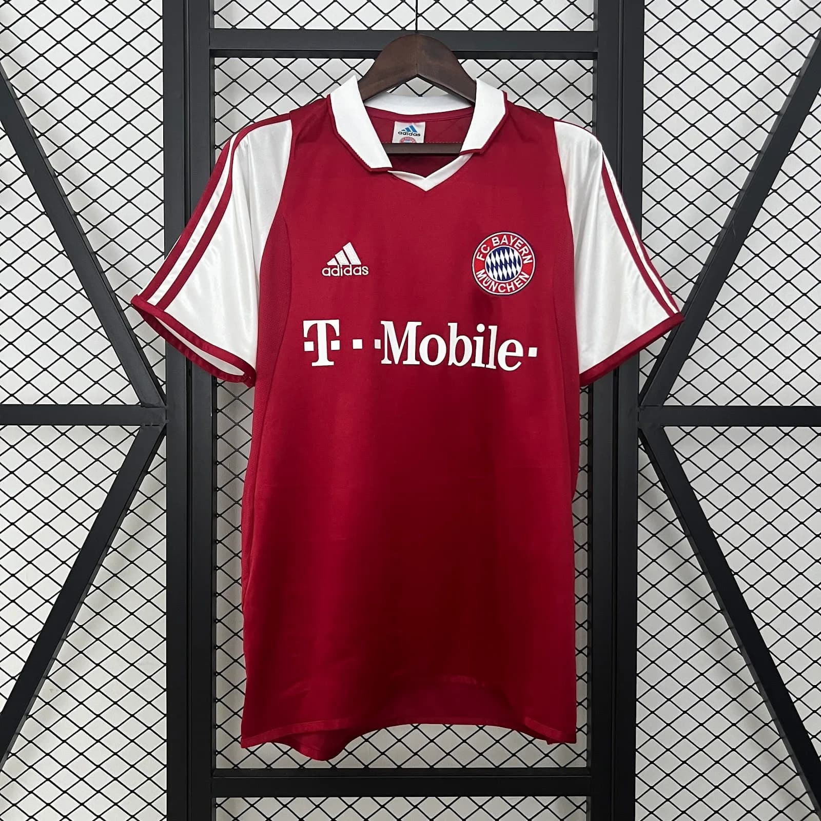 Camiseta Bayern Munich – Titular retro con patrocinadores – 2003-04