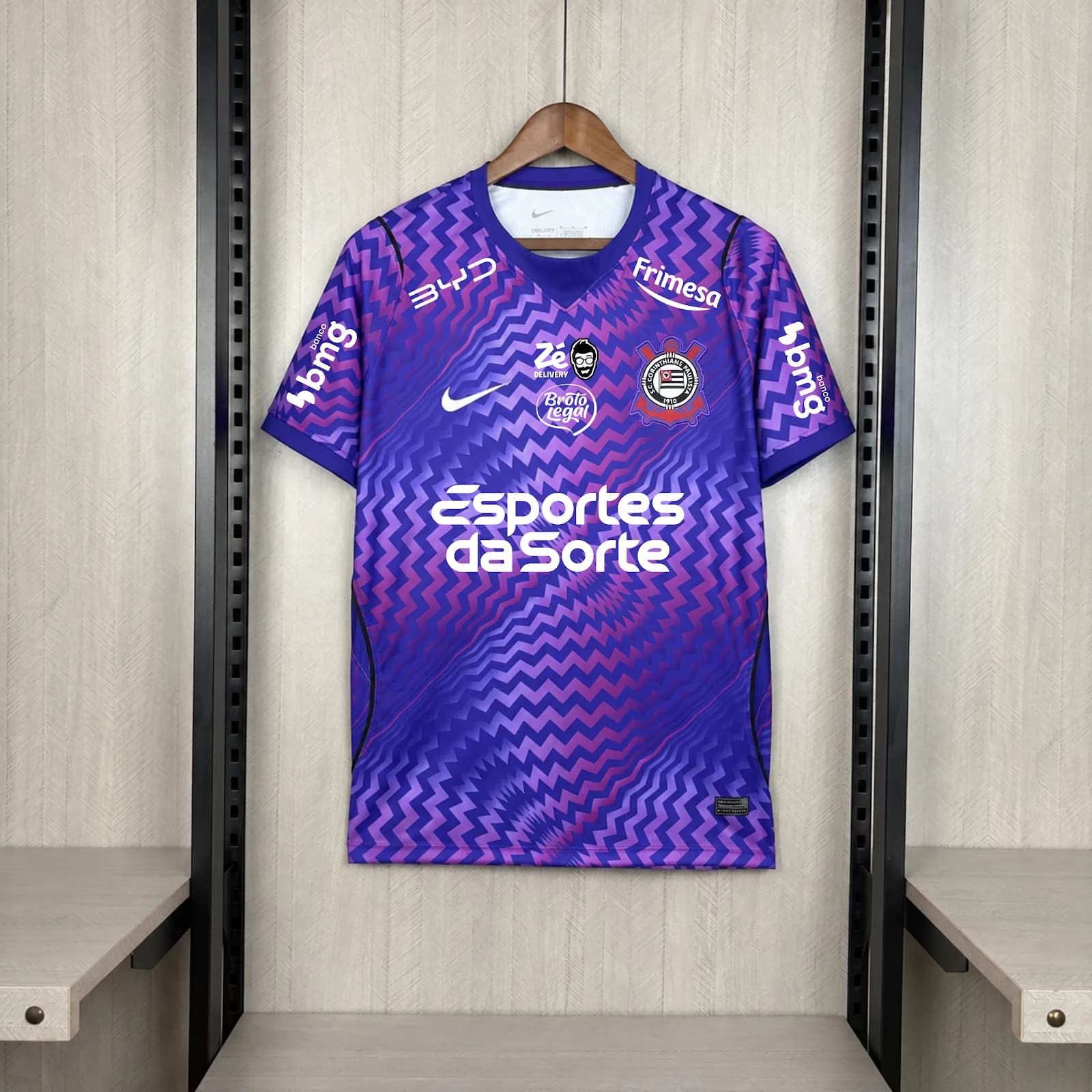 Camiseta Corinthians – Arquero violeta con patrocinadores – 2026-27