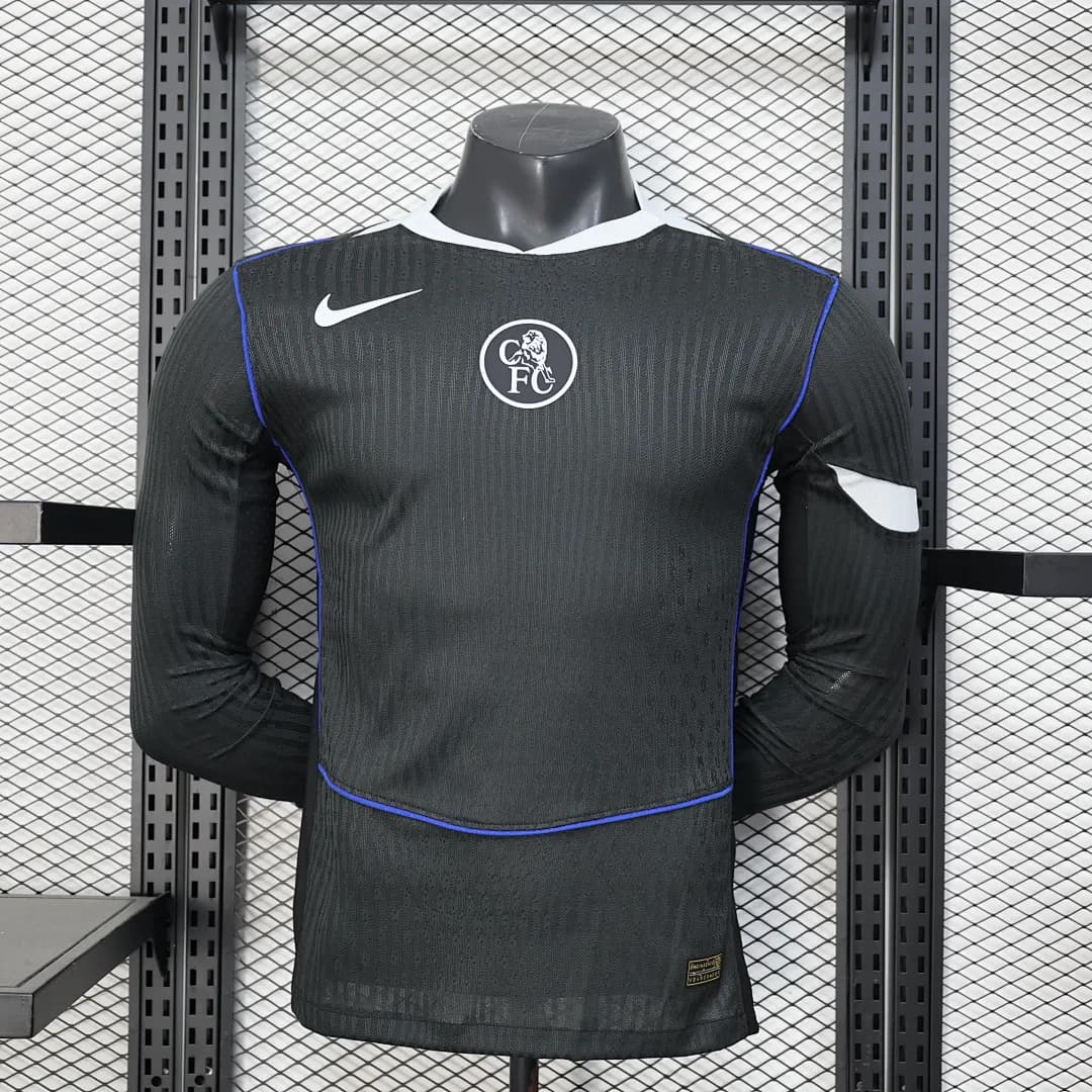 Camiseta Chelsea Manga Larga Negra