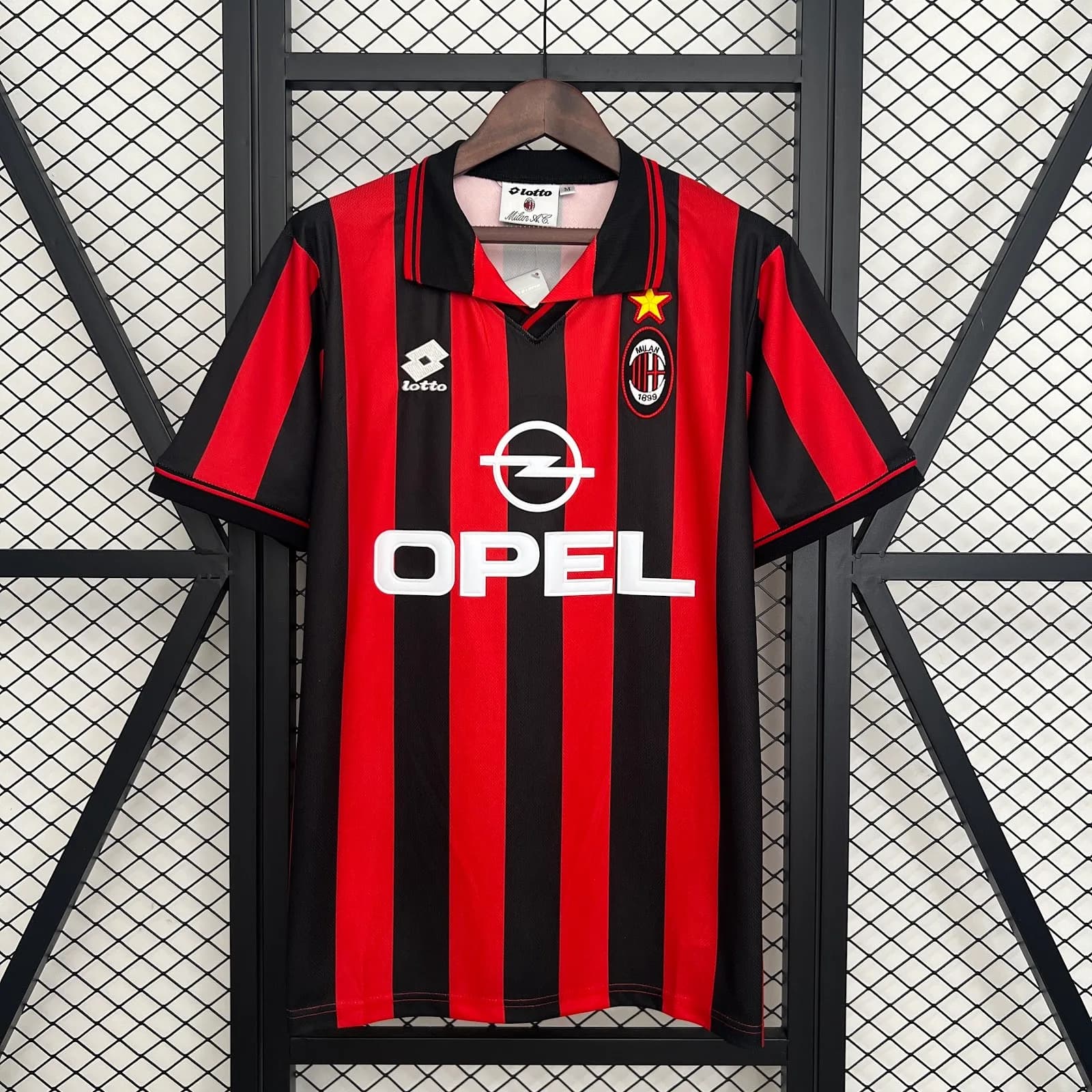 Camiseta AC Milan – Titular Retro con patrocinadores – 1997-98